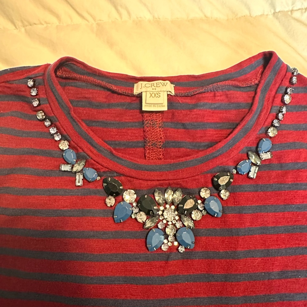 J.Crew blouse with Jewels